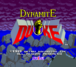 Dynamite Duke (Europe set 1) Title Screen